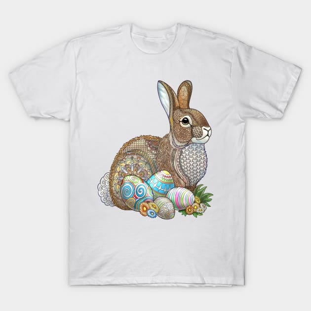 Easter Bunny Zentangle T-Shirt by Hareguizer